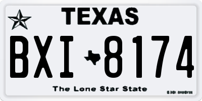 TX license plate BXI8174