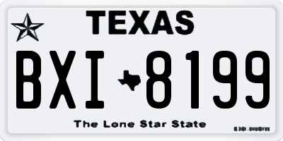 TX license plate BXI8199
