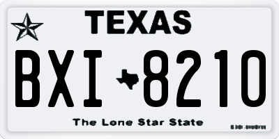 TX license plate BXI8210