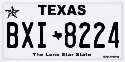 TX license plate BXI8224