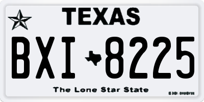 TX license plate BXI8225