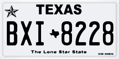 TX license plate BXI8228