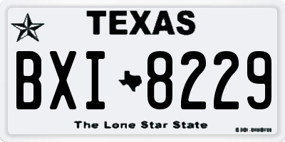 TX license plate BXI8229