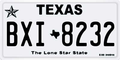 TX license plate BXI8232