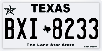 TX license plate BXI8233