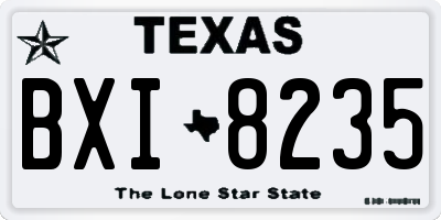 TX license plate BXI8235