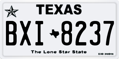 TX license plate BXI8237
