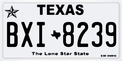 TX license plate BXI8239