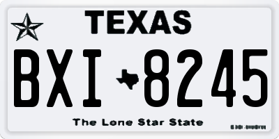 TX license plate BXI8245