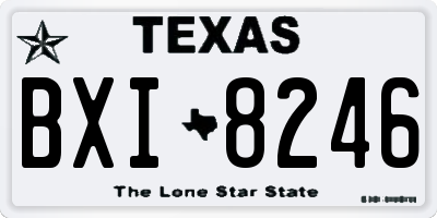 TX license plate BXI8246