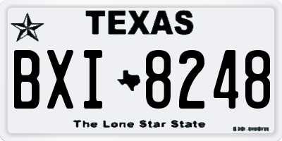 TX license plate BXI8248