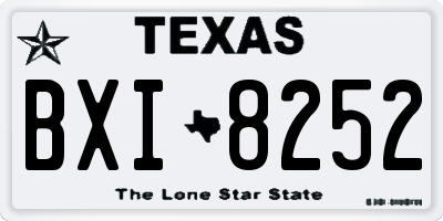 TX license plate BXI8252