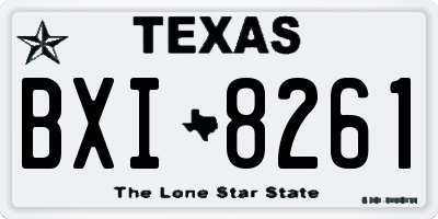 TX license plate BXI8261