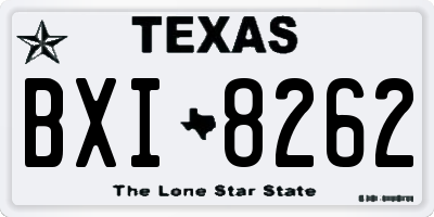 TX license plate BXI8262