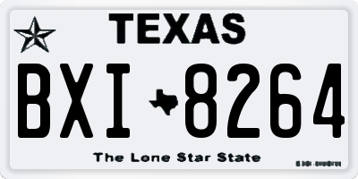 TX license plate BXI8264