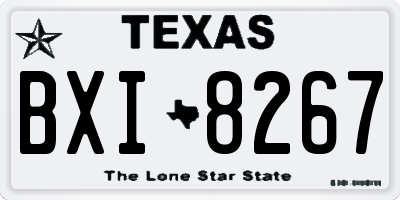 TX license plate BXI8267