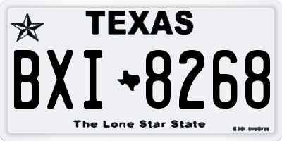 TX license plate BXI8268