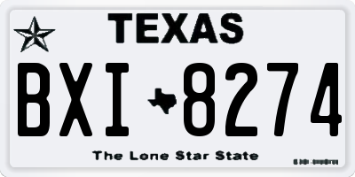 TX license plate BXI8274