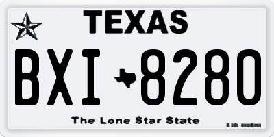 TX license plate BXI8280