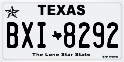 TX license plate BXI8292