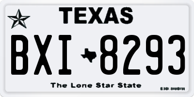 TX license plate BXI8293