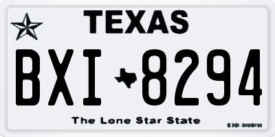 TX license plate BXI8294