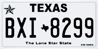 TX license plate BXI8299
