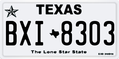 TX license plate BXI8303