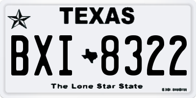 TX license plate BXI8322