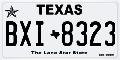 TX license plate BXI8323