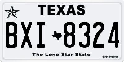 TX license plate BXI8324