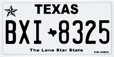 TX license plate BXI8325