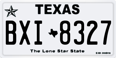 TX license plate BXI8327
