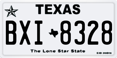 TX license plate BXI8328