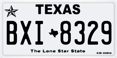 TX license plate BXI8329