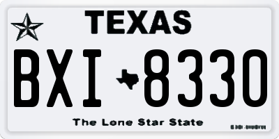 TX license plate BXI8330