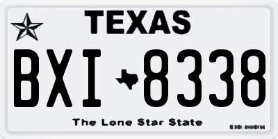 TX license plate BXI8338