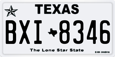 TX license plate BXI8346