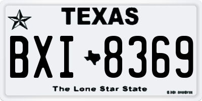 TX license plate BXI8369