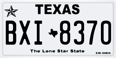 TX license plate BXI8370