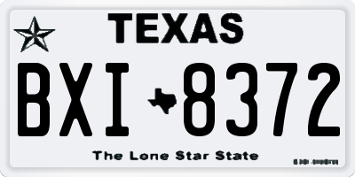 TX license plate BXI8372