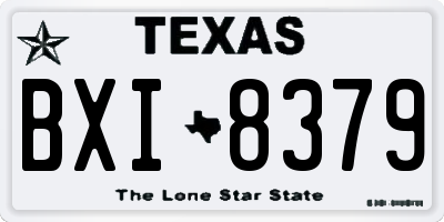 TX license plate BXI8379