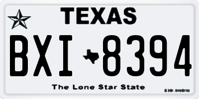 TX license plate BXI8394