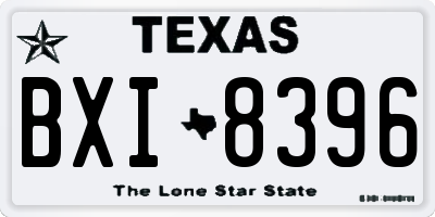 TX license plate BXI8396