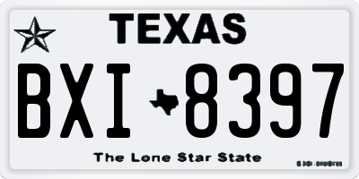 TX license plate BXI8397