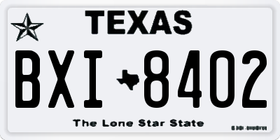 TX license plate BXI8402