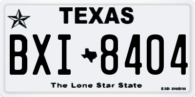 TX license plate BXI8404