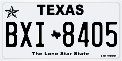 TX license plate BXI8405