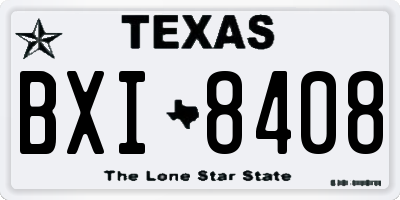TX license plate BXI8408