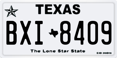 TX license plate BXI8409